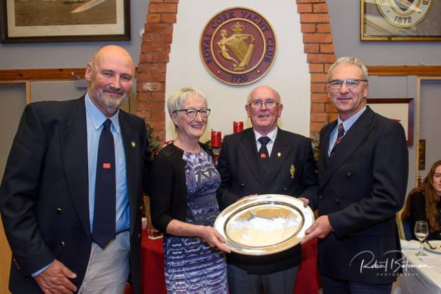 RCYC Cruising Boat of the Year Trophy - (from left) Rear Admiral Cruising Mike Rider, Maeve McDonagh, Admiral Pat Farnan and Seamus Gilroy
