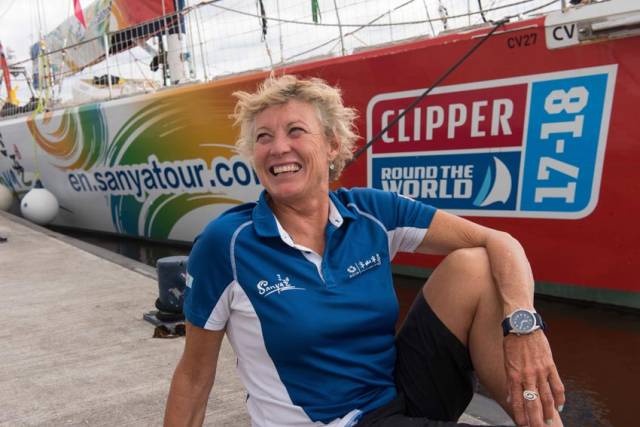 Wendy Tuck is all smiles during the Derry-Londonderry stopover just days before her victory was confirmed in Liverpool