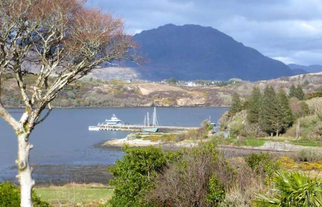 After the longest winter in memory, Spring comes slowly to Connemara, and a new boat is berthed at Letterfrack Pier. Photo: W M Nixon