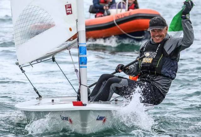 National Yacht Club’s Mark Lyttle (a one time keen DMYC Frostbiter when he was living in Dublin) was crowned champion on home waters at the recent Laser Master Worlds