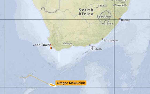 Gregor McGuckin Passes 1 of 3 Capes in Golden Globe Race