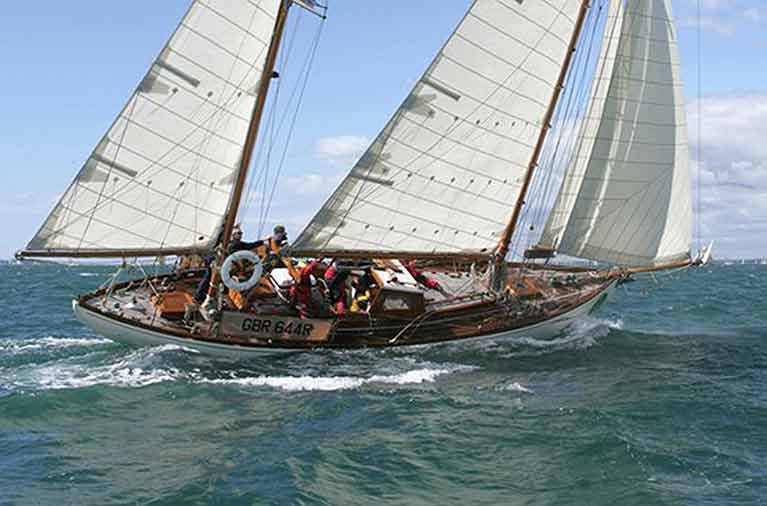 The 1937 Tyrrell-built 43ft ketch Maybird is now Crosshaven-based, but her owner-skipper Darryl Hughes somehow manages to be the new Honorary Secretary of the Dublin Bay Old Gaffers Association. In 2018, Maybird became the oldest boat ever to complete the Round Ireland Race