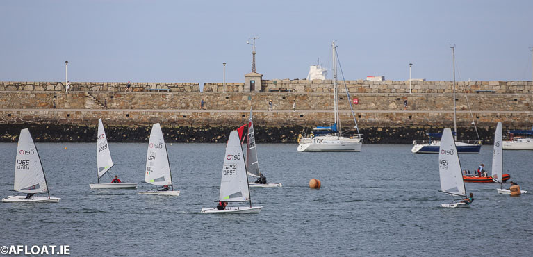  RS Aeros race in the DBSC Tuesday night series in Dun Laoghaire Harbour