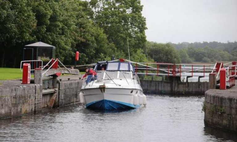 File image of a boat at Albert Lock on the Jamestown Canal