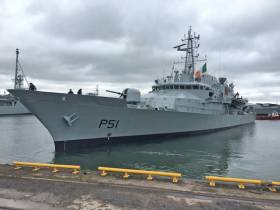 LÉ Róisín departing Haulbowline on Sunday 1 May for the Naval Service&#039;s first Mediterranean deployment of 2016