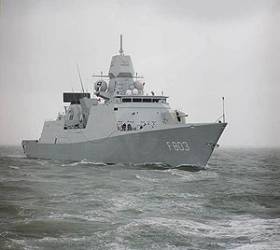 HNLMS De Ruyter docked in Dublin Port this morning. The De Zeven Provinciën-class frigate of the Royal Netherlands Navy is to be joined by a sister, HNMLS Tromp on Sunday.
