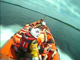 Lough Derg RNLI rescued nine people from a cruiser this afternoon