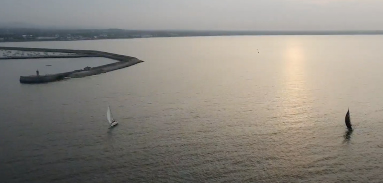 The start of ISORA&#039;s night race off Dun Laoghaire Harbour. See video below