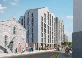 An artist’s impression of the student blocks earmarked for Queen Street, plans for which have been appealed by four local parties
