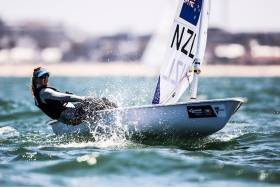 Susannah Pyatt from New Zealand is competing at Sail Melbourne