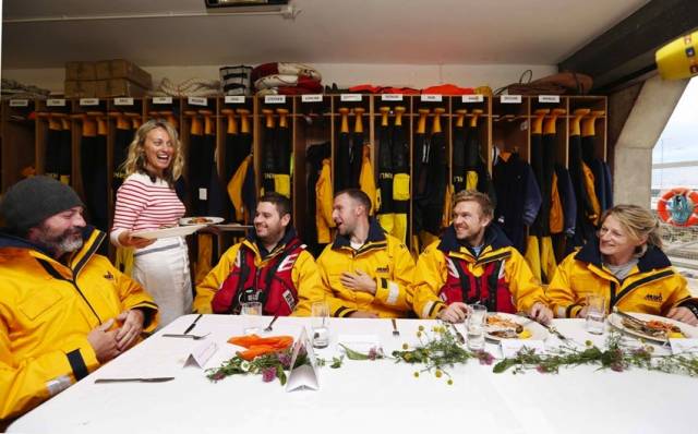 Celebrity chef Clodagh McKenna serves up a fish supper for hungry Howth RNLI volunteers