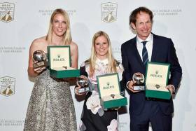 Santiago Lange (ARG) and Hannah Mills and Saskia Clark (GBR) received the title of Rolex World Sailors of the Year