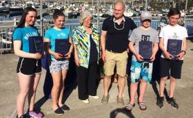 Optimist Winners with Mary Wilkes at Howth Yacht Club