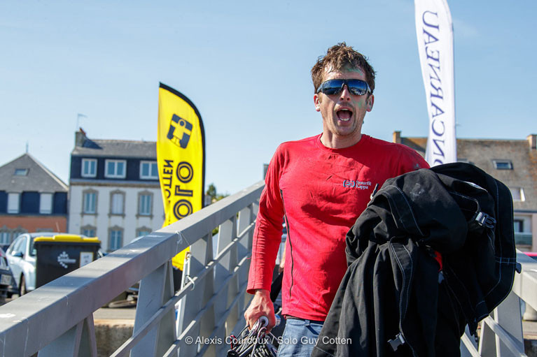 Tom Dolan after finishing the Solo Concarneau