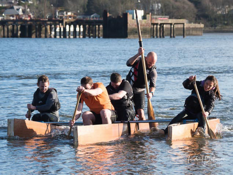 Pull like a Dog - Great fun and games at the MBSC raft race. Scroll down for photo gallery