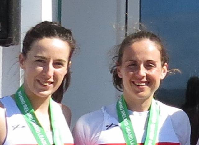 Orla Hayes, a winner at Ghent, with Denise Walsh (left) who has made the A Final at the World Cup in Belgrade 