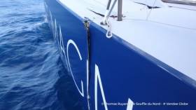French skipper Thomas Ruyant – his boat is on the point of splitting in half