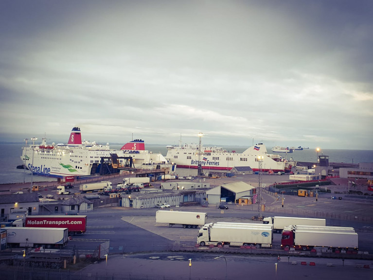 It is expected that 1,000 rooms will be available by 19 April as part of the mandatory hotel quarantining. Afloat adds above a busy scene at Rosslare Europort.
