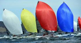 Action at the SB20 Pre Worlds in Hobart