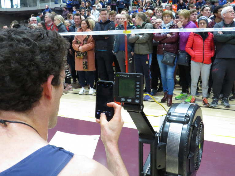 Philip Doyle takes a picture of the new Irish record