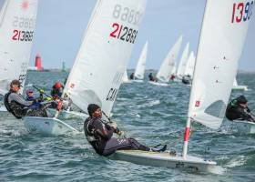 Breezy conditions continue on Dublin Bay for the Laser Master World Championships