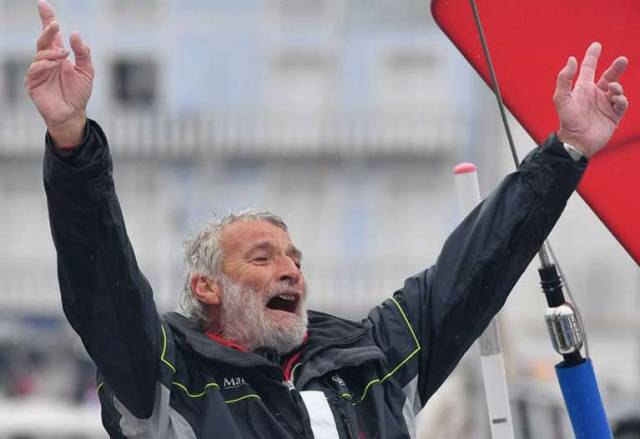 73-year-old Jean-Luc Van Den Heede became the oldest man ever to complete and win a solo non-stop round-the-world race