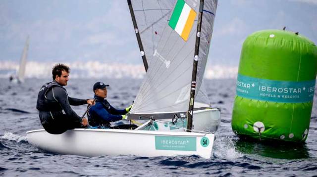 Baltimore's Fionn Lyden who reached gold fleet in Palma in March is now looking for a Tokyo slot at the Finn Euros next week in Athens
