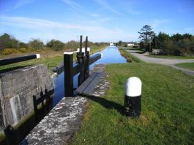 Swimming is prohibited at infrastructure such as locks such as this on the Royal Canal near Kinnegad