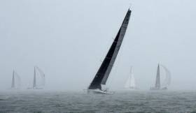 Otra Vez Poor visibility and torrential rain for day two of the RORC IRC National Championship. Rick Tomlinson captures William Coates&#039; Ker 43 Custom, Otra Vez in eerie conditions