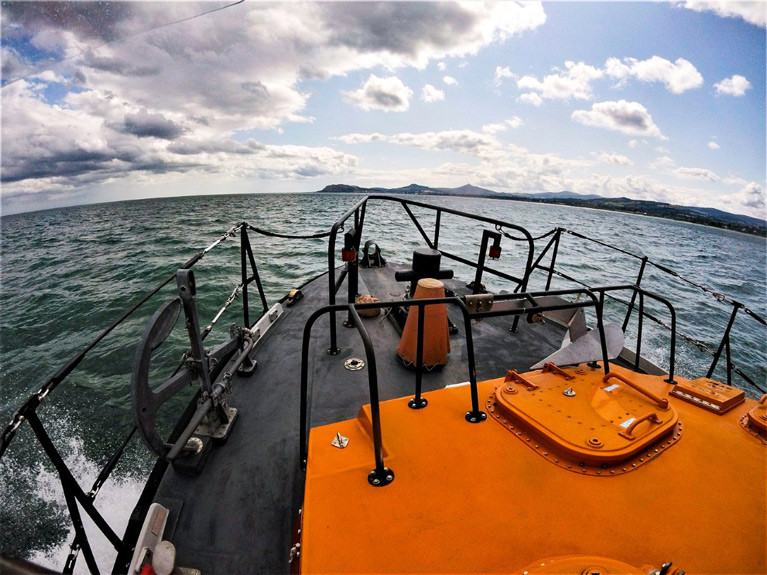 Dun Laoghaire Harbour RNLI Assist Three People on a 35ft Yacht off Dublin Bay