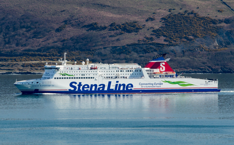 Only one Stena Line ferry is affected but four sailings on the Cairnryan-Belfast route were cancelled. Above AFLOAT adds a Stena &#039;Superfast&#039; ferry on Loch Ryan, Scotland.
