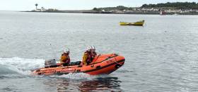 Larne RNLI inshore lifeboat located the three divers at 6.50pm on a cliff face north of The Gobbins