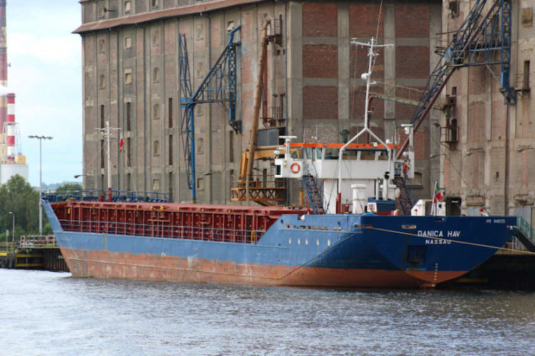 The Danica Hav docked in Gdansk, Poland in 2016