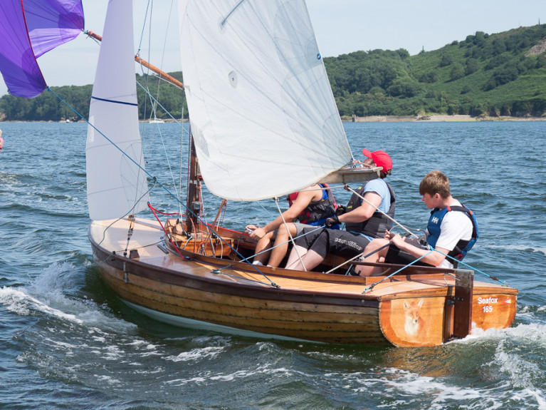 Mermaid dinghy sailing in Cork Harbour at the 2019 National Championships