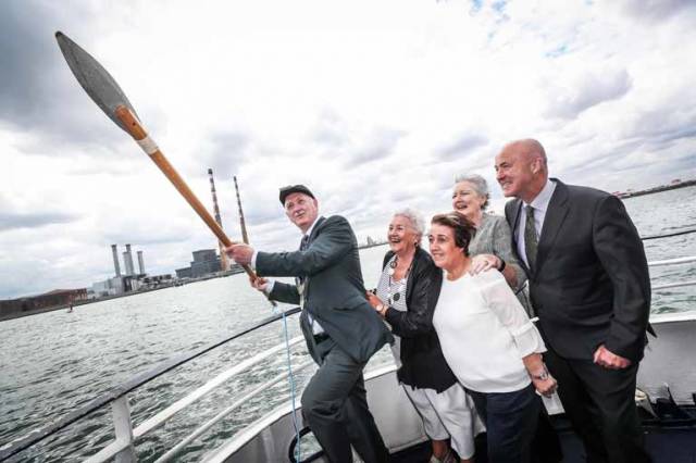 Pictured was Lord Mayor of Dublin and Honorary Admiral of Dublin Port, Nial Ring with Dolores Wilson, chairperson of  St Andrew’s Resource Centre South Docks Festival, and Betty Ashe of St Andrew’s Resource Centre, Lucy McCaffrey, Chairperson Dublin Port Company and Eamonn O'Reilly, Chief Executive, Dublin Port Company