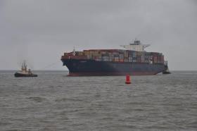 Containership, Cardiff with a 6,656TEU capacity operated a new US-Europe service having arrived yesterday at Liverpool2, Peel Ports deep-water container terminal.