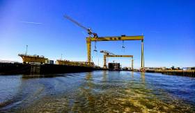 Samson &amp; Goliath: Giant gantry cranes at the shipyard of Harland &amp; Wolff
