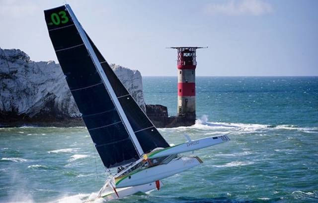 Rachel Fallon-Langdon made the list of nominees for the 2016 Mirabaud prize for her shot of Phaedo3 rounding the Needles Lighthouse on 2 July