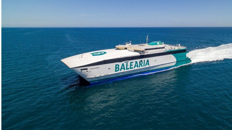 Former Irish Sea fast-ferry Jonathan Swift continues to operate in the Mediterranean as the Cecilia Payne. This summer the 40-knot high-speed craft (HSC) will serve between Barcelona and the Belearics.