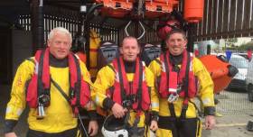 Chris Collins, Aodh O&#039;Donnell and Martin Limrick of the Union Hall lifeboat crew