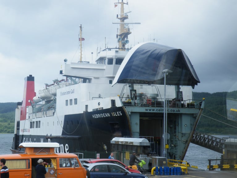 &#039;Embarrassment&#039; as a two CalMac ferries (owned by the Scottish govenment) to be built in Turkey. The new ferries are to serve the south-west Scottish island of Islay, located to the west of the Mull of Kintyre. Above in this AFLOAT photo is one of two current ferries operating to Islay, the ageing Hebridean Isles (built 1985) when berthed at Kennacraig on the Mull Peninsula. 