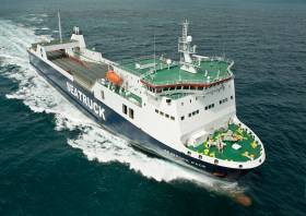 A larger third vessel, Seatruck Pace is to be added to Dublin-Liverpool route today