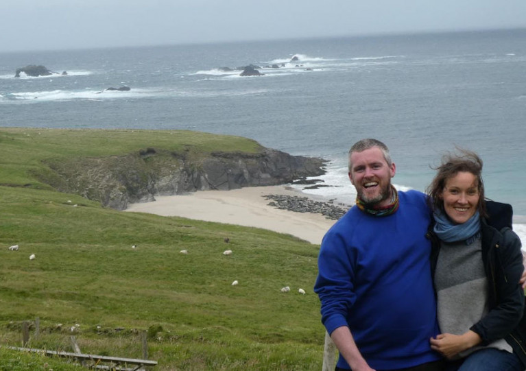 Eoin Boyle and Annie Birney took up residence on the island earlier this month