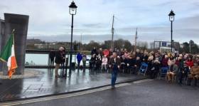 Several events were held in Waterford to mark the centenary of a shipping disaster in 1917, among them along the city quays as pictured above.