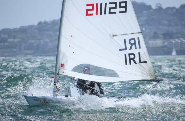 Royal St.George's Theo Lyttle was second in last night's DBSC Laser race