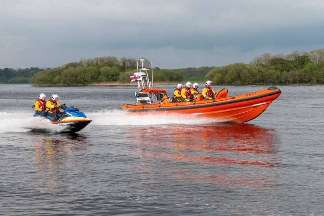 File image of Carrybridge RNLI’s inshore lifeboat and rescue water craft