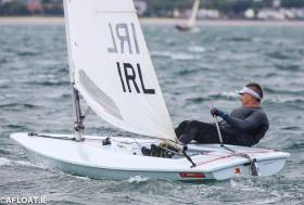 Ross O&#039;Leary was the winner of the second race of the DBSC Laser Standard fleet