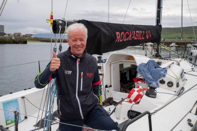 Dun Laoghaire Dingle overall winner Paul O'Higgins, skipper of the defending champion yacht JPK10.80 Rockabill VI from the Royal Irish Yacht Club. Scroll down for photo gallery