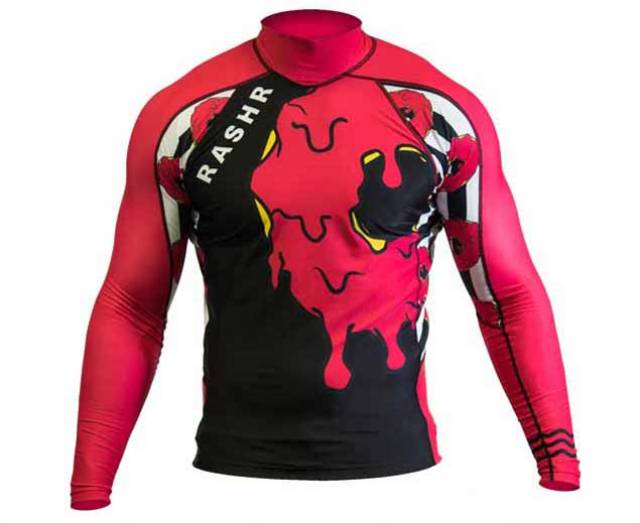 A Rash'r Vest. Rash'R an Irish company which designs and manufactures the 'brightest rash vests on the planet'. 