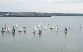 The start of today&#039;s RCYC race as viewed from Camden in Cork Harbour